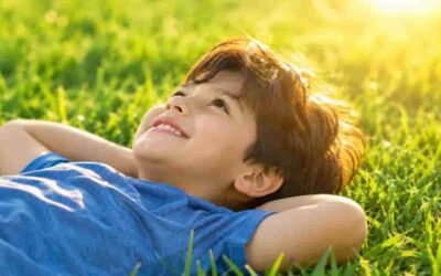 A boy in happy mood in Al Khuwair Park