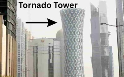 Tornado Tower with surrounding buildings in Doha Qatar