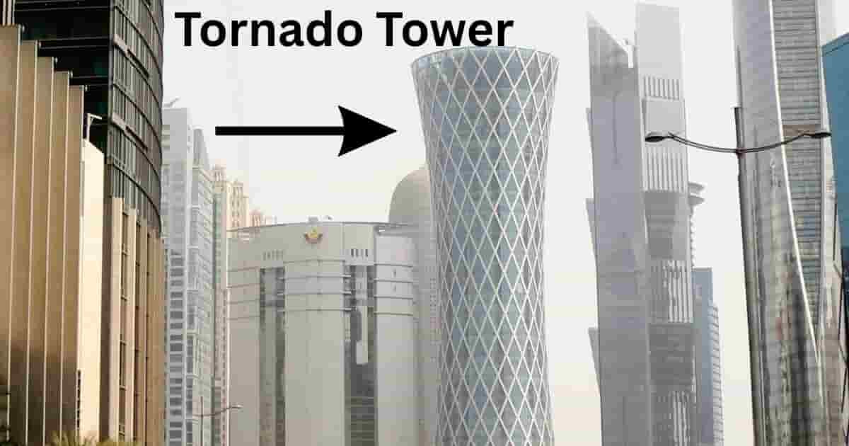 Tornado Tower with surrounding buildings in Doha Qatar